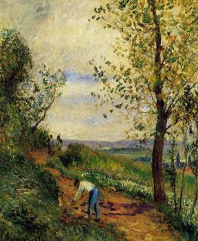 卡米耶 畢沙羅 Landscape with a Man Digging 卡米耶 畢沙羅 Landscape with a Man Digging